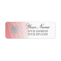 ALBANIA FLAG CUSTOM RETURN ADDRESS LABELS