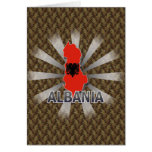 Albania Flag Map 2.0 Greeting Cards