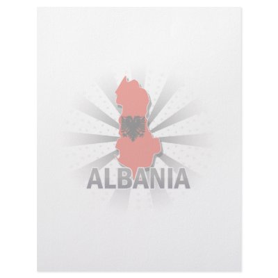 Albania Flag Map 2.0 Letterhead Template by representmycountry