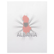 Albania Flag Map 2.0 Letterhead Template