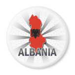 Albania Flag Map 2.0 Refrigerator Magnets