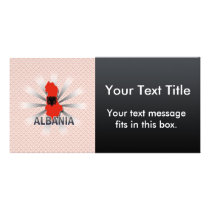 Albania Flag Map 2.0 Photo Card Template
