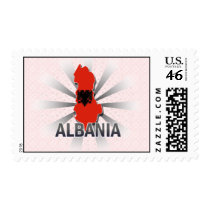 Albania Flag Map 2.0 Postage