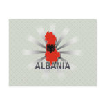 Albania Flag Map 2.0 Post Card