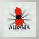 Albania Flag Map 2.0 Posters