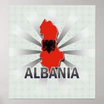 Albania Flag Map 2.0 Posters