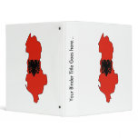 Albania Flag Map full size 3 Ring Binder