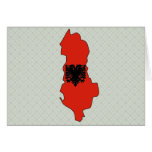 Albania Flag Map full size Card