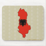 Albania Flag Map full size Mouse Pads