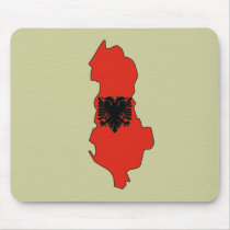 Albania flag map mousepads