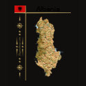 Albania Flag Map T-Shirt