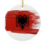 Albania Flag Christmas Ornaments