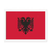 Albania Flag Postcard