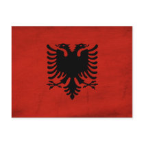 Albania Flag Postcard