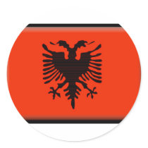 Albania Flag Round Stickers