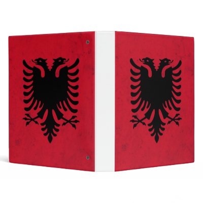 Albania Grunge Flag Binders by JayAtZazzle