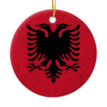 Albania Grunge Flag Ornament