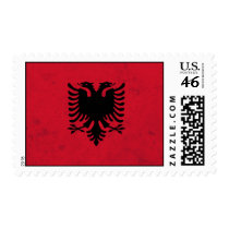 Albania Grunge Flag Stamps