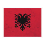 Albania Grunge Flag Post Card