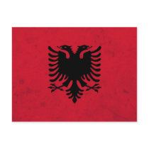 Albania Grunge Flag Post Card