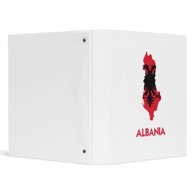 ALBANIA MAP 3 RING BINDERS by flagshirts