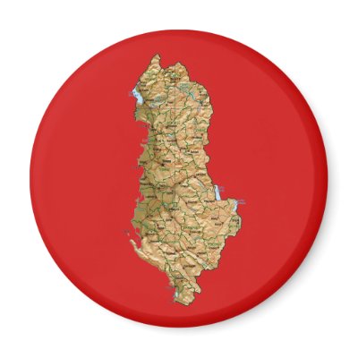 Albania Map Magnet by FlagAndMap
