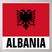 Albania National Flag Poster