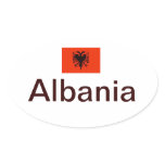 Albania Oval Sticker stickers