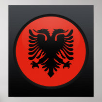 Albania quality Flag Circle Print