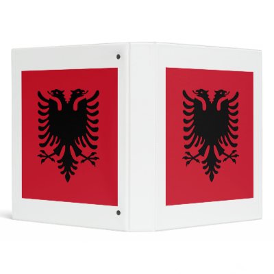 Albania Square Flag 3 Ring Binders by JayAtZazzle