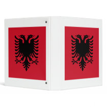Albania Square Flag 3 Ring Binders