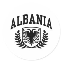 Albania Round Stickers