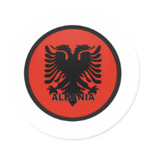 Albania Round Stickers