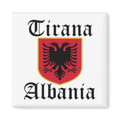 Albania Tirana Coat of Arms Fridge Magnet by allworldtees