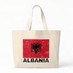 Albania Vintage Flag Tote Bag
