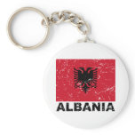 Albania Vintage Flag Keychains