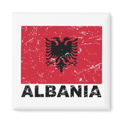 Albania Vintage Flag Magnets by allworldtees