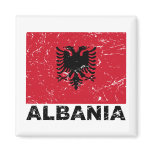 Albania Vintage Flag Magnets