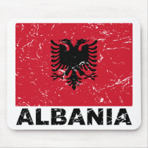 Albania Vintage Flag Mouse Pad