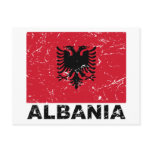 Albania Vintage Flag Post Card