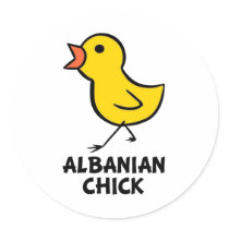 Albanian Chick stickers by chicktshirts8 Albanian Chick stickers