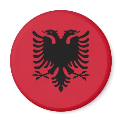 Albanian Eagle Magnet Red by joshuaott