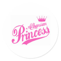 Albanian Princess Round Sticker
