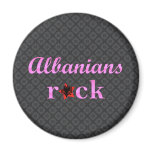 Albanians Rock - Cute Pink Magnet