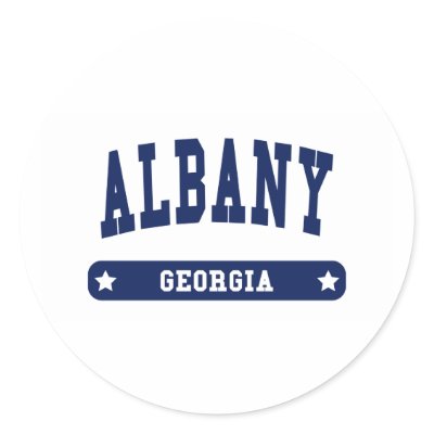 Albany Georgia College Style t shirts Round Sticker by republicofcities