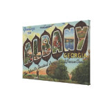Albany, Georgia - Large Letter Scenes Gallery Wrapped Canvas