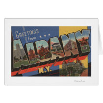 Albany, New York - Large Letter Scenes Greeting Card