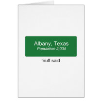 Albany Nuff Said Cards