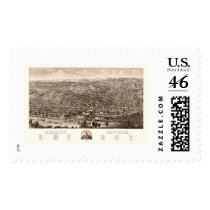 Albany, NY Panoramic Map - 1879 Stamps