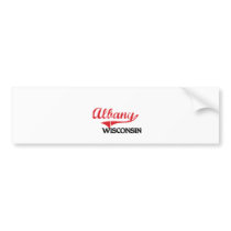 Albany Wisconsin City Classic Bumper Stickers